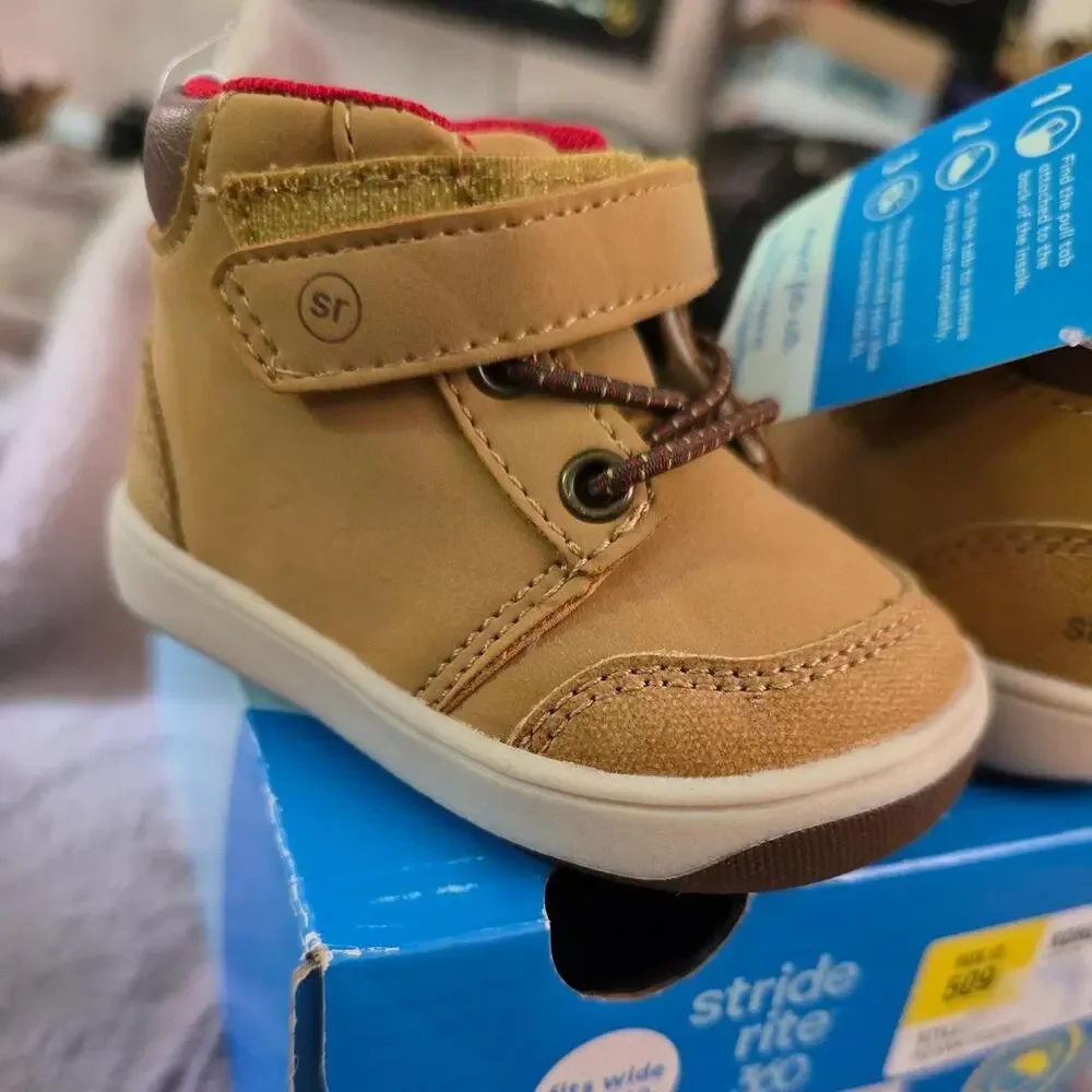 Stride Rite 360 Baby 3 Months Size Indiana Honey Yellow Boots